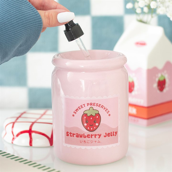 Brûleur pot de confiture fraise