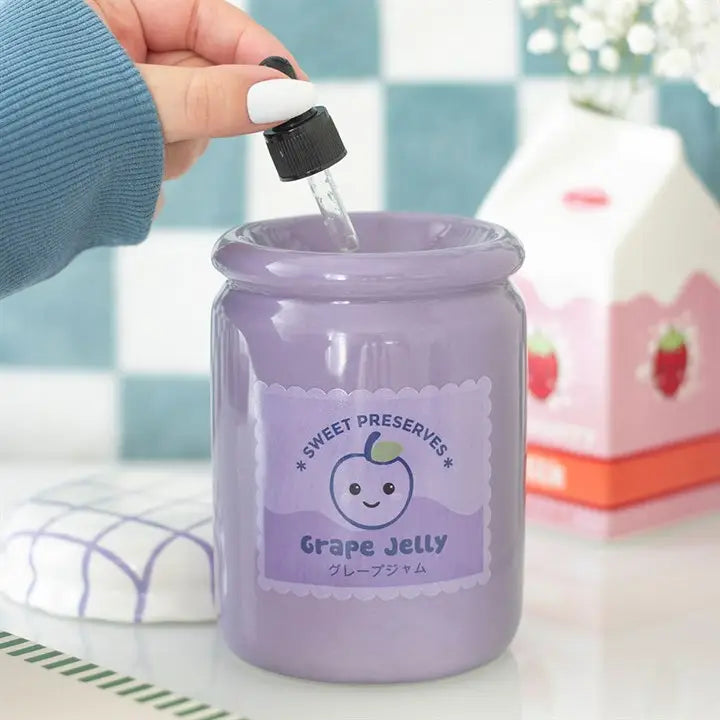 Brûleur pot de confiture raisin