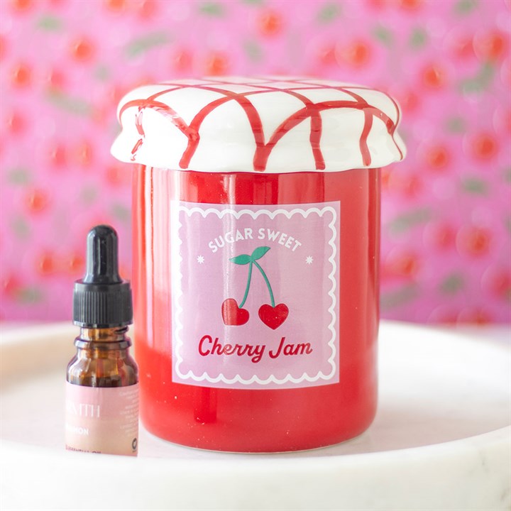 Brûleur pot de confiture cerise
